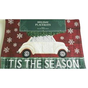 Christmas holidays Set of 4 Placemats Tapestry